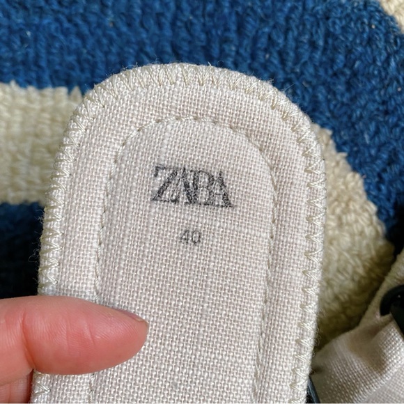 🐚 ZARA BOHO LEATHER GREY WHITE OMBRE WRAP GLADIATOR FLIP FLOPS! - Picture 12 of 16